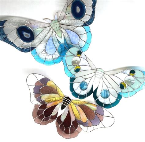 stained glass butterflies and moths stained glass art Kindle Editon