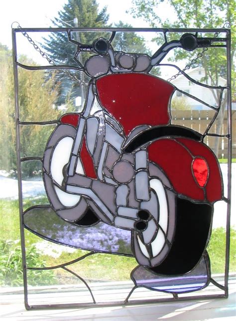 stained glass motorcycle patterns Kindle Editon