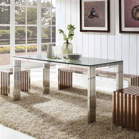 stainless steel dining table