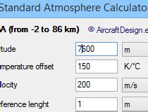 standard atmosphere calculator