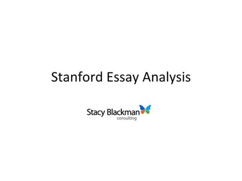 stanford gsb essay analysis Kindle Editon