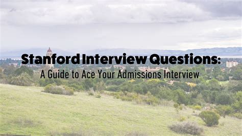 stanford university interview questions