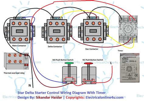 star delta control circuit diagram with timer Reader