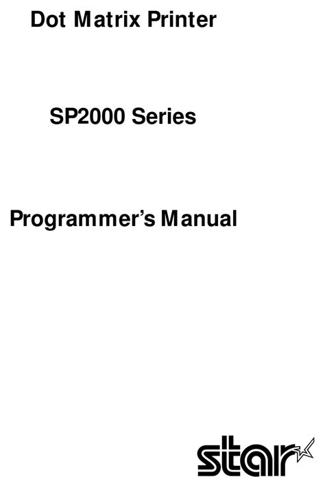 star micronics sp2000 printers owners manual Epub