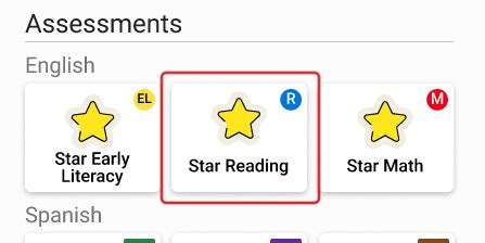 star reading sample test