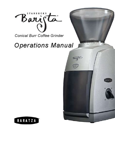 starbucks barista burr grinder instructions Epub