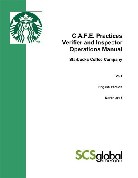starbucks operations manual PDF