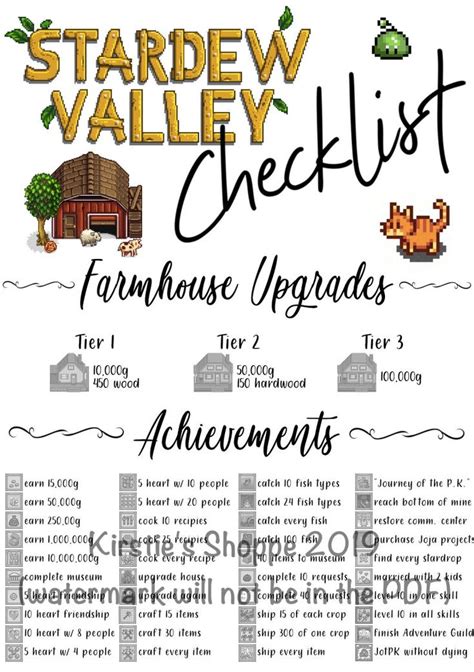 stardew checklist