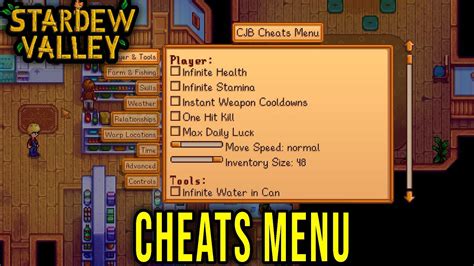 stardew valley cjb cheats menu