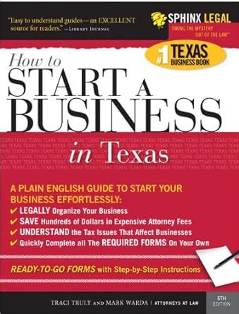 start a business in texas legal survival guides Doc