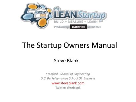 start up owners manual Reader