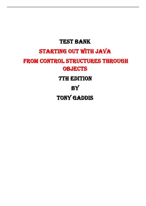 starting control structures objects edition Epub