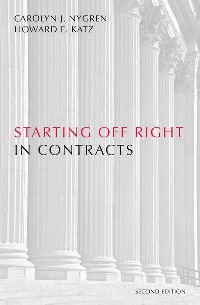 starting off right in contracts second Reader