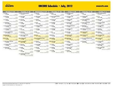 starz and encore schedule