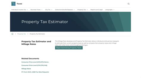 state of michigan property tax estimator