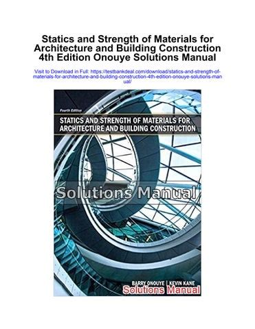 statics and strength of materials onouye solutions PDF