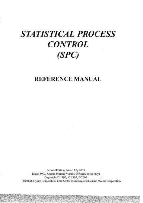 statistical process control reference manual Kindle Editon