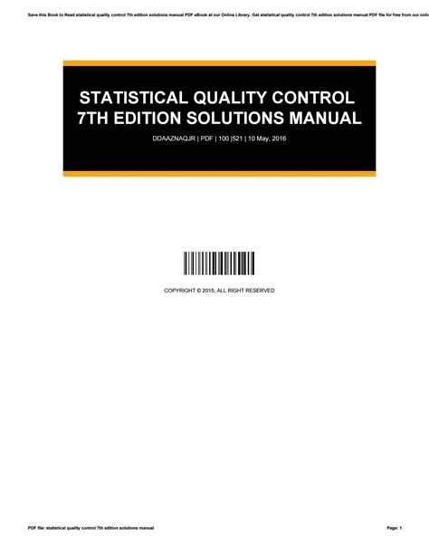 statistical quality control 7th edition solutions manual Kindle Editon