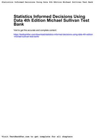 statistics informed decisions using data 4th edition answers Epub