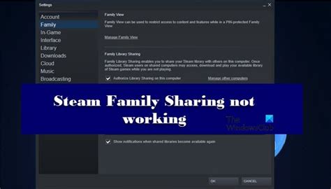 steam library sharing not working in offline mode