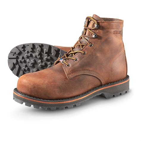 steel toe Wolverine boots