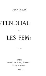stendhal et les femmes Reader