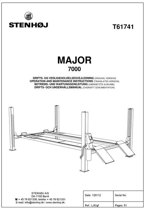 stenhoj car lift installation instructions pdf Epub