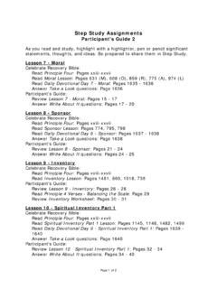 step study assignments participant s guide 4 PDF