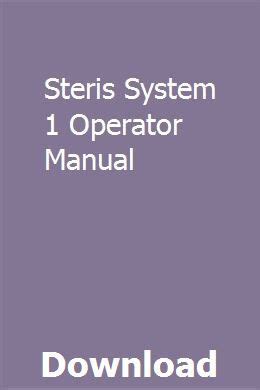 steris system 1 operator manual pdf Epub