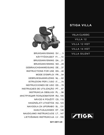 stiga villa classic 2000model manual PDF