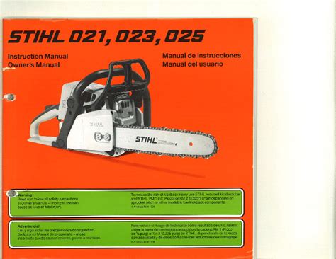 stihl 023 chainsaw manual pdf Epub