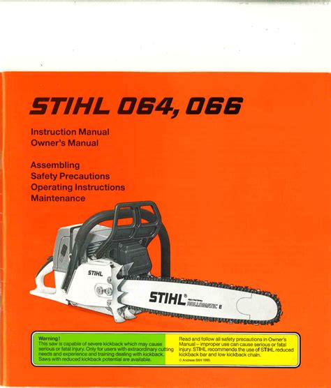 stihl 066 user guide PDF