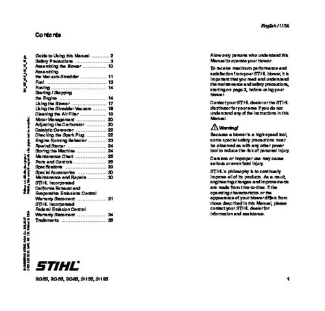 stihl bg55 manual pdf PDF