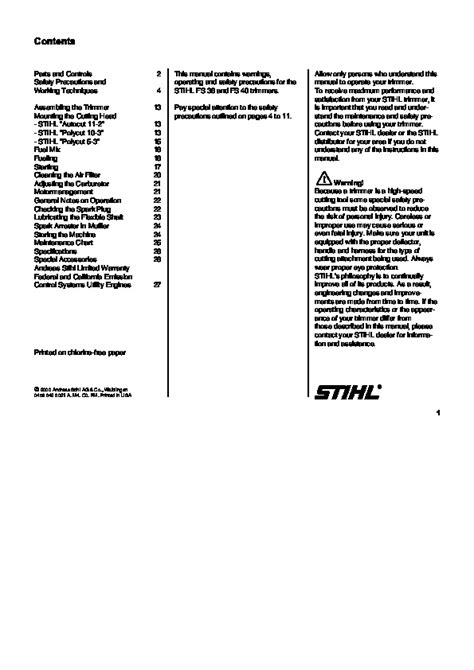 stihl fs 38 workshop manual pdf PDF