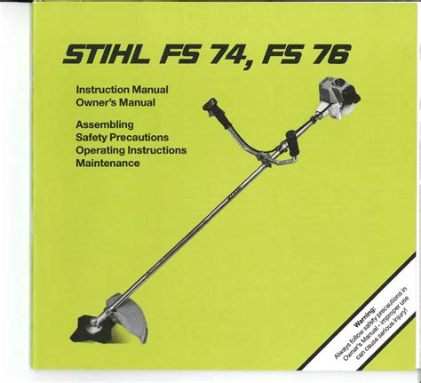 stihl fs 74 manual Kindle Editon