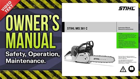 stihl ms 361 manual PDF