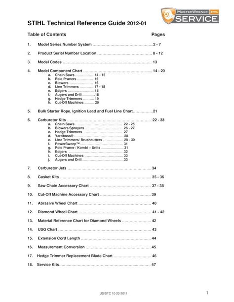stihl technical reference guide 2012 01 PDF