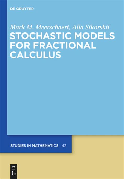 stochastic models for fractional calculus stochastic models for fractional calculus Epub