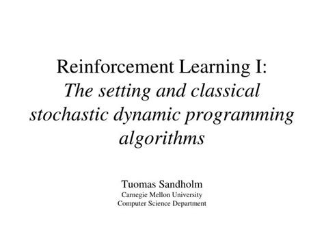 stochastic scheduling and dynamic programming Reader