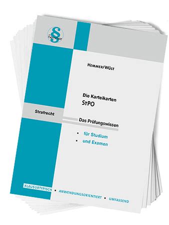 strafprozessordnung stpo karteikarten karl hemmer PDF
