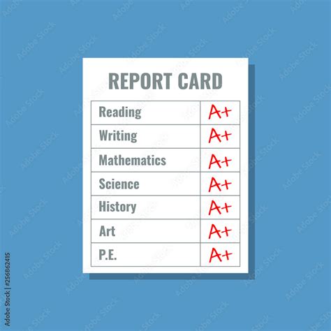 straight a report card