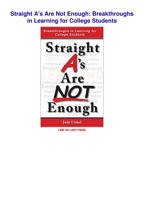 straight as are not enough breakthroughs in learning for college students PDF