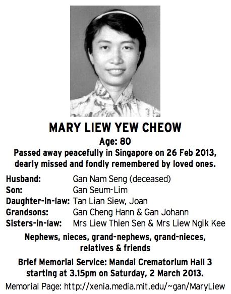 straits times obituary singapore