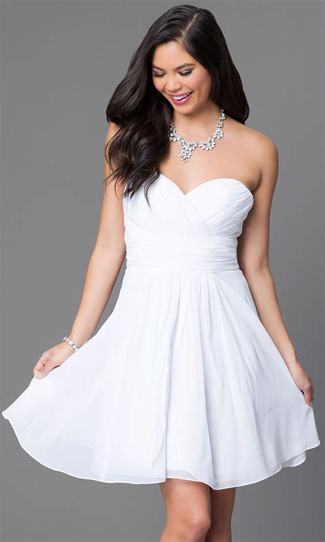 strapless homecoming dress