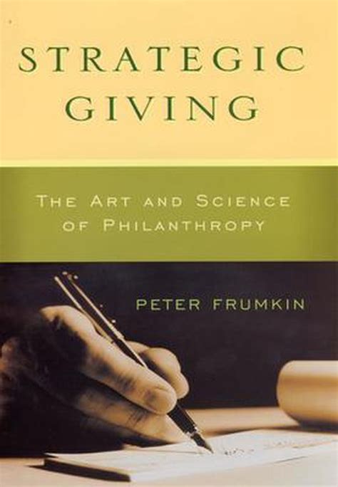strategic giving the art and science of philanthropy Reader