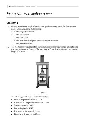 strength of materials n6 past papers memo PDF