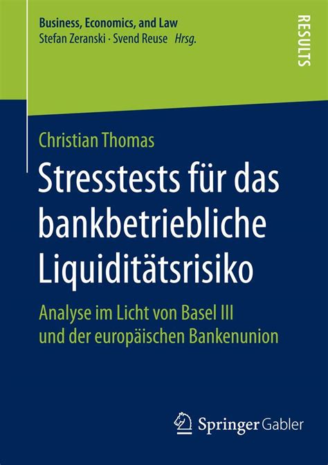 stresstests bankbetriebliche liquidit tsrisiko business economics Kindle Editon