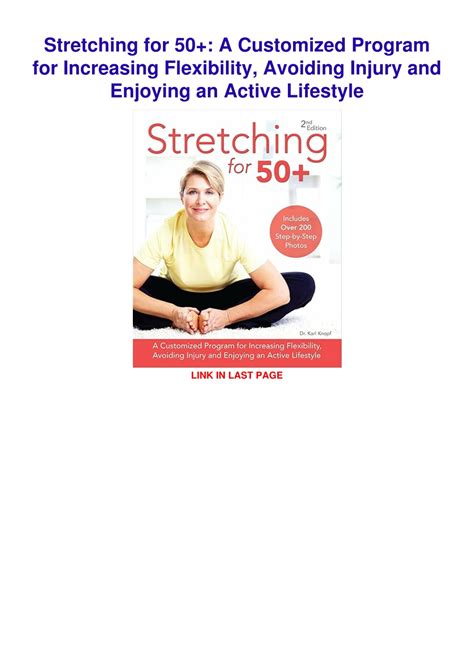 stretching for 50 a customized program for increasing flexibility avoiding injury and enjoying an active lifestyle Doc