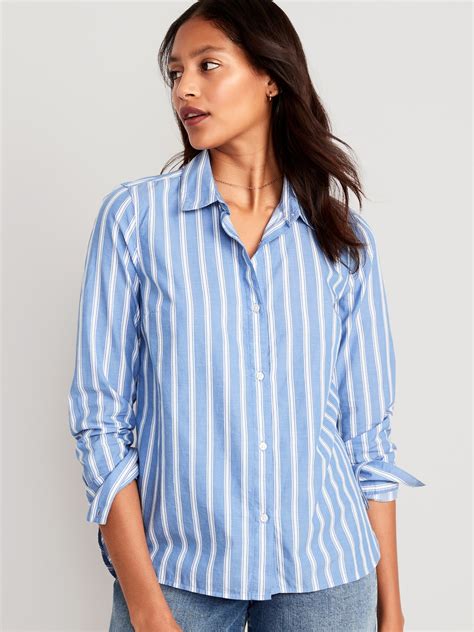 stripe button down shirt