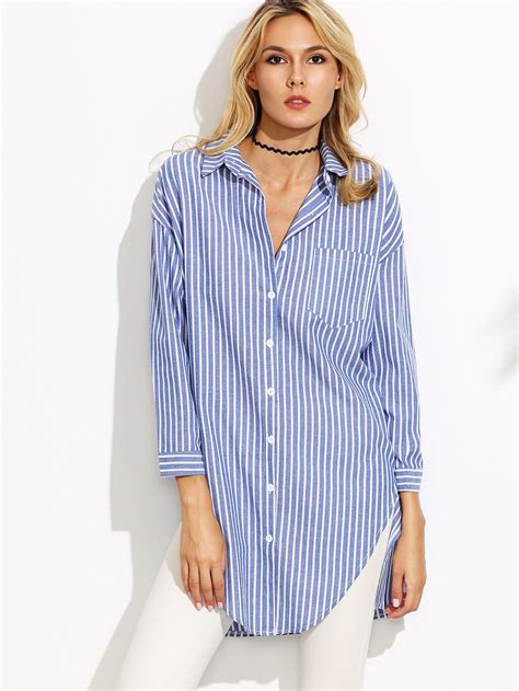 striped blue shirt